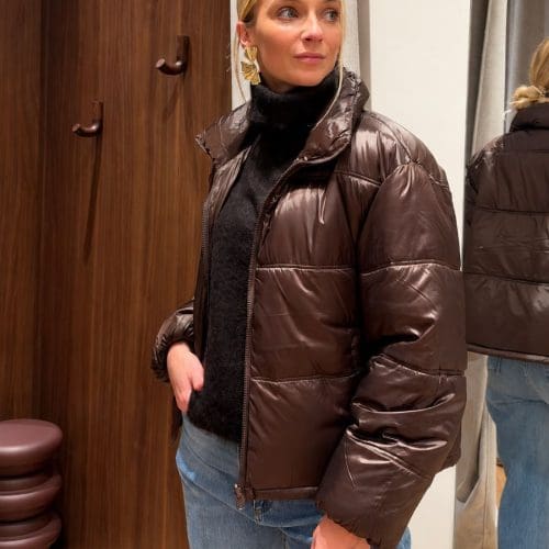blouson fecina marron ichi