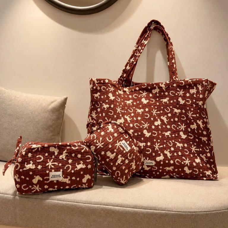 cabas cowboy marron Maison Augustin