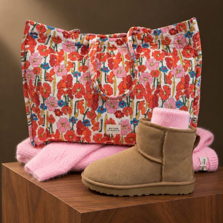 cabas floral rose Maison Augustin