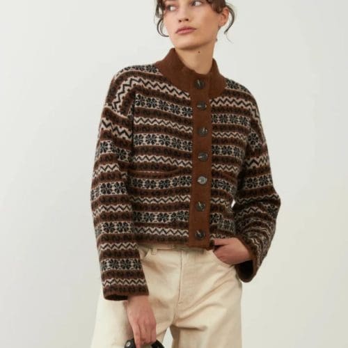 gilet brigitta h26/7 marron Orfeo - lmk