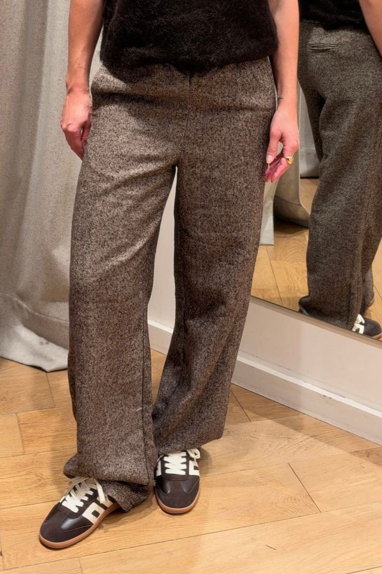 pantalon pcalberte marron Pieces