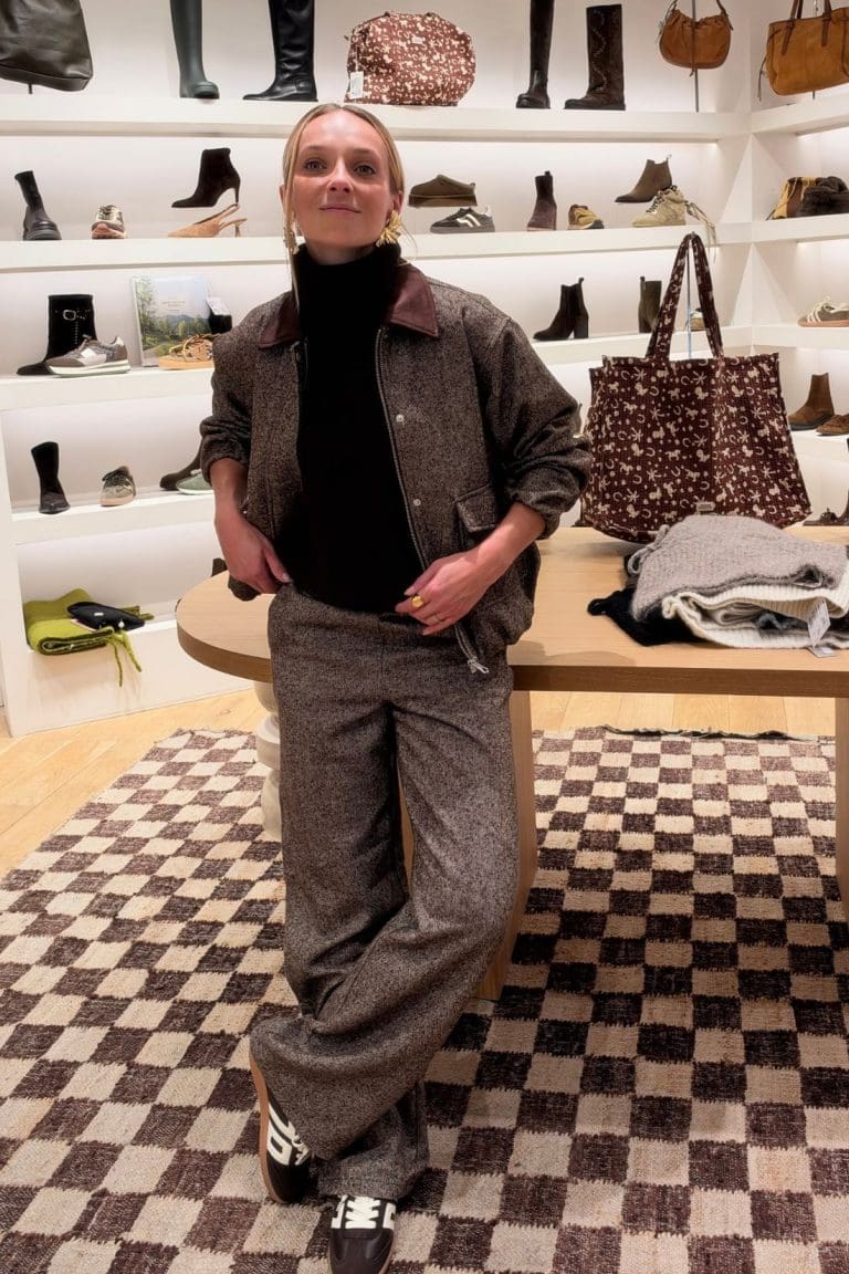 pantalon pcalberte marron Pieces