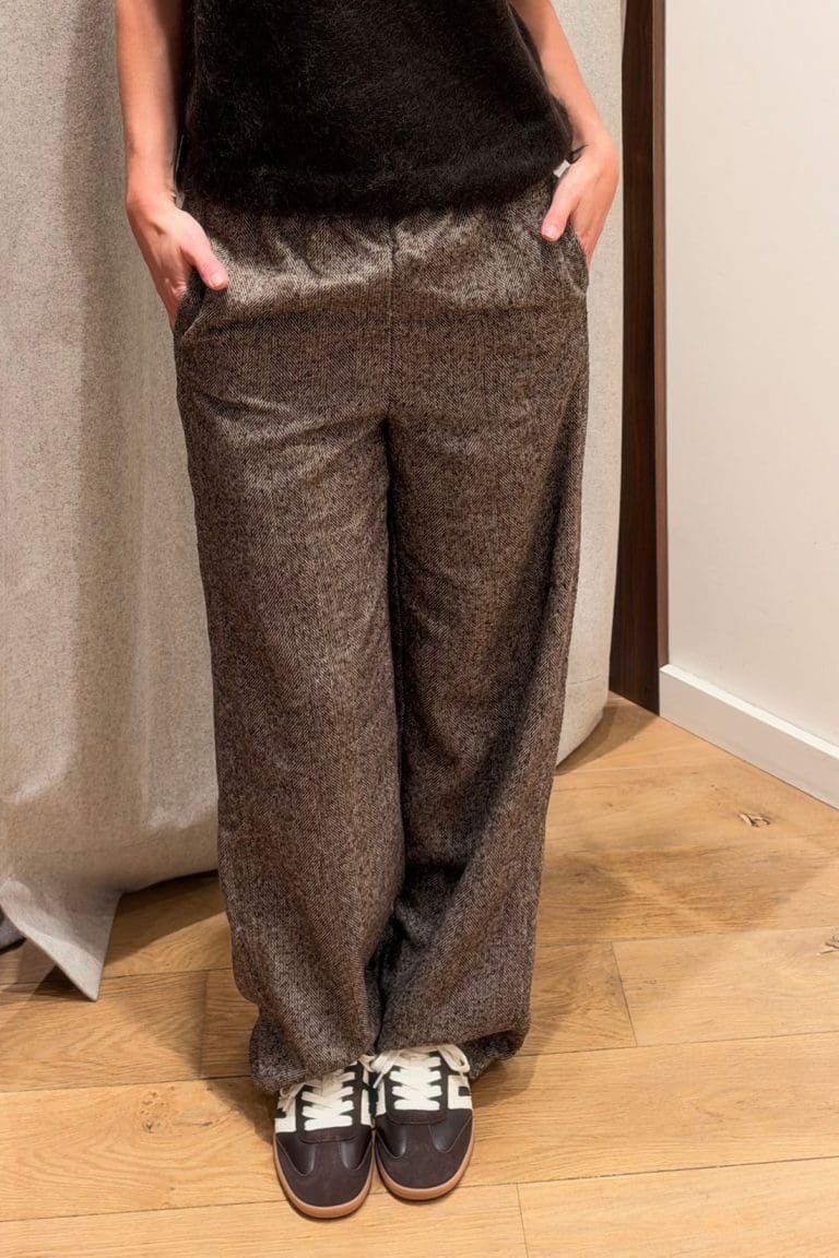 pantalon pcalberte marron Pieces
