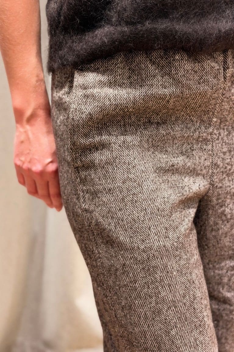 pantalon pcalberte marron Pieces