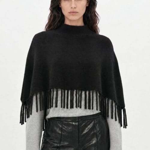 poncho marmo noir Berenice