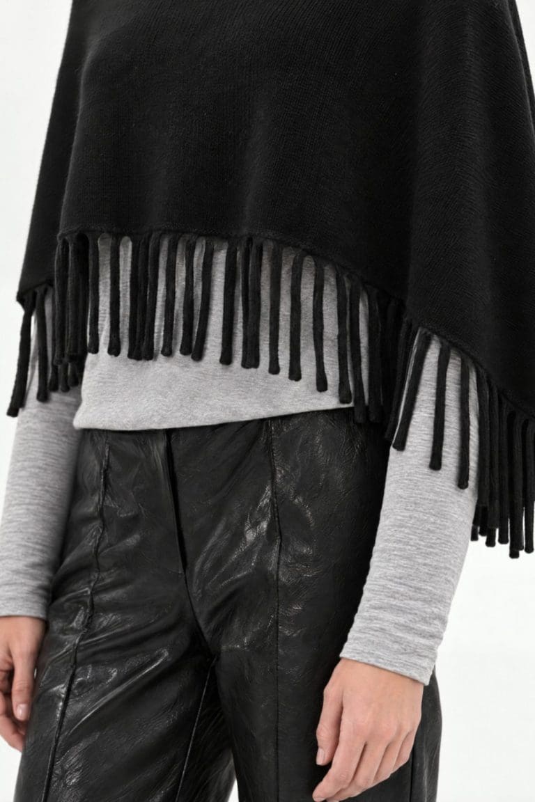 poncho marmo noir Berenice