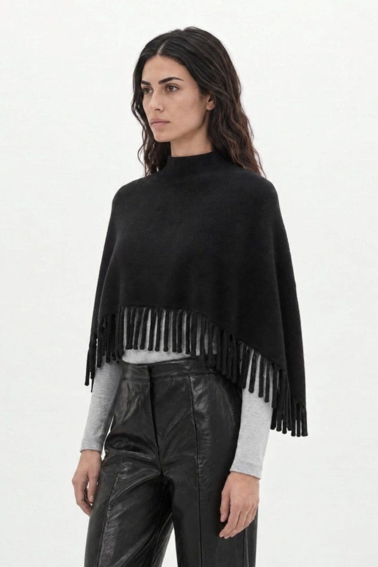 poncho marmo noir Berenice