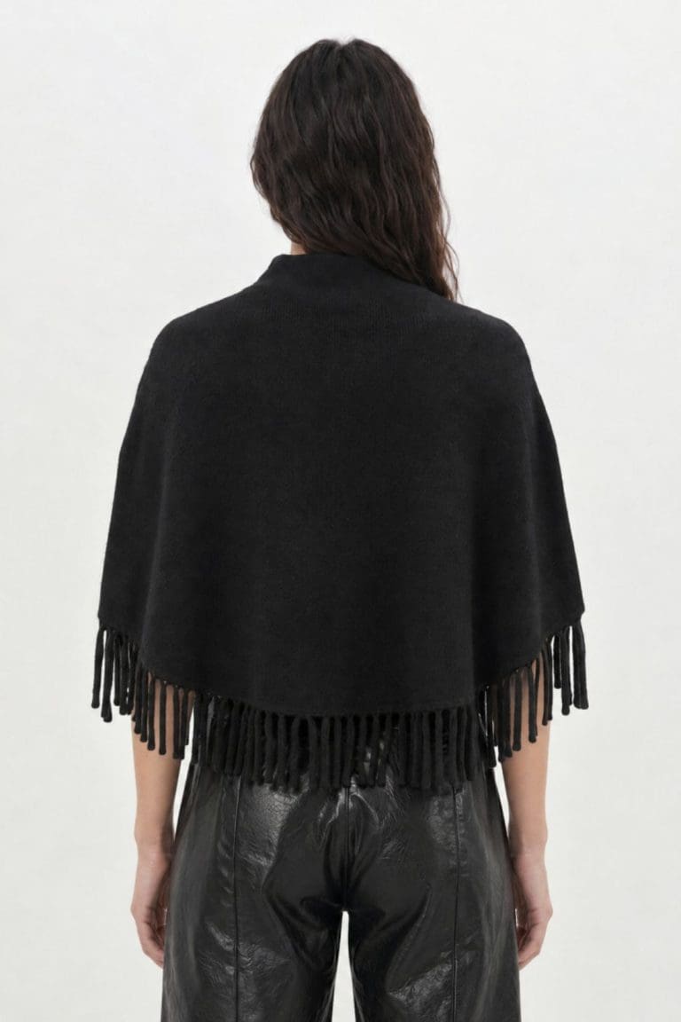 poncho marmo noir Berenice