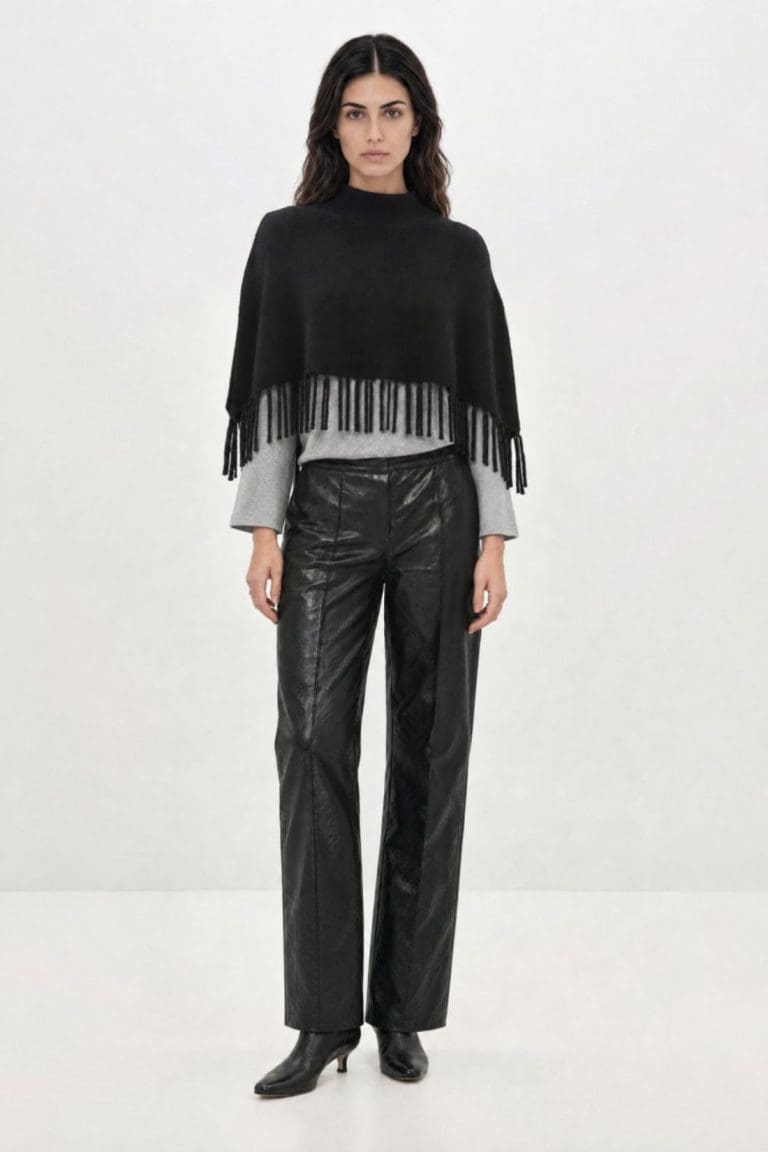 poncho marmo noir Berenice