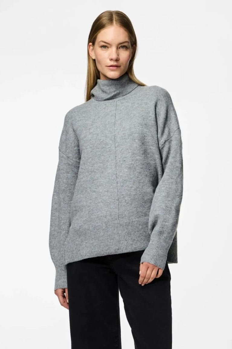 pull col roulé malou gris Pieces