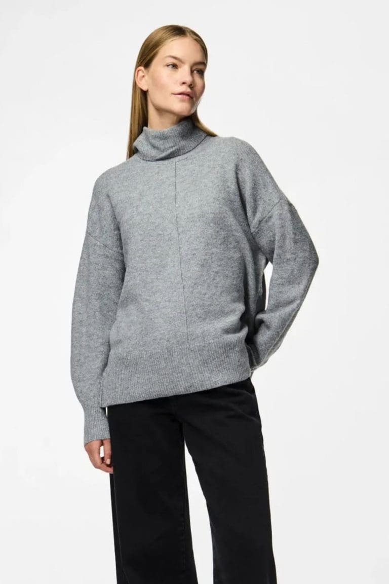 pull col roulé malou gris Pieces