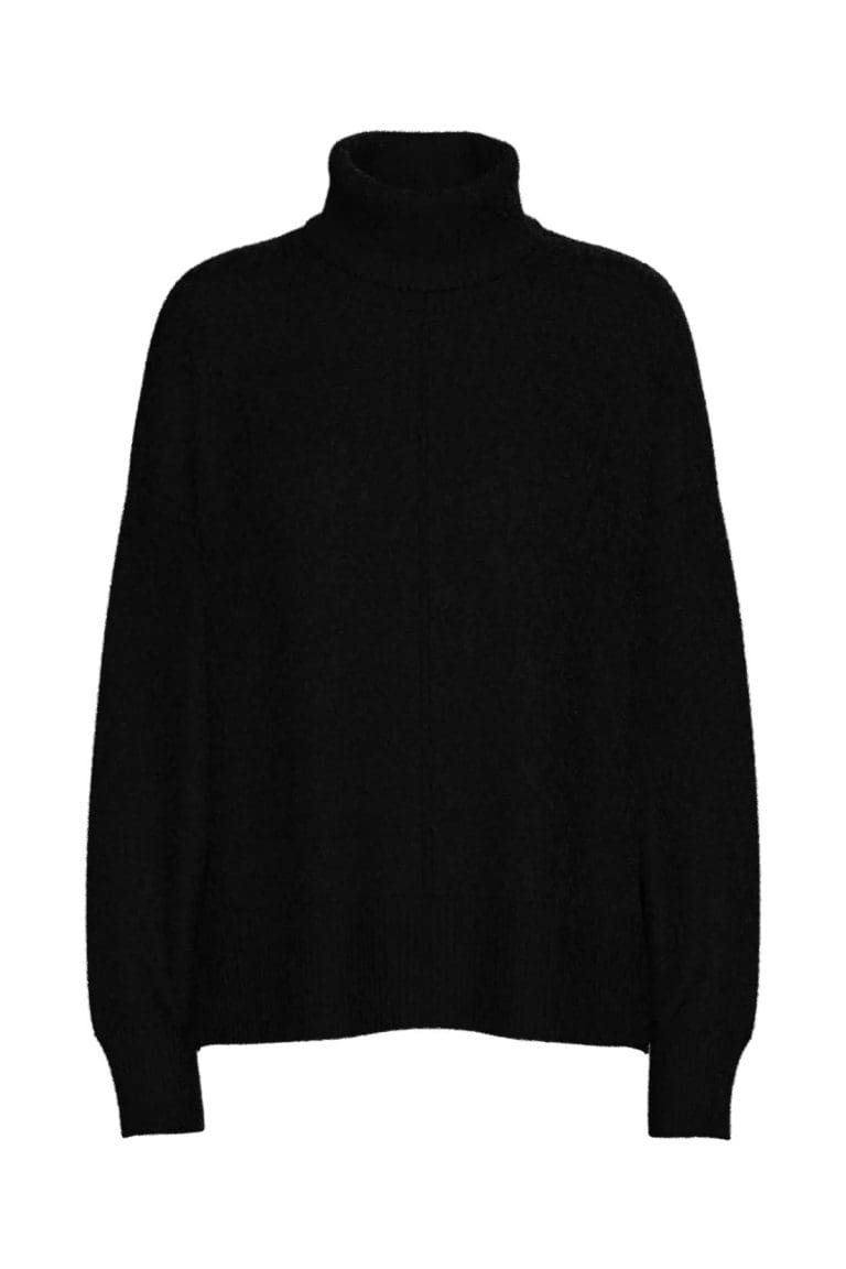 pull col roulé malou noir Pieces