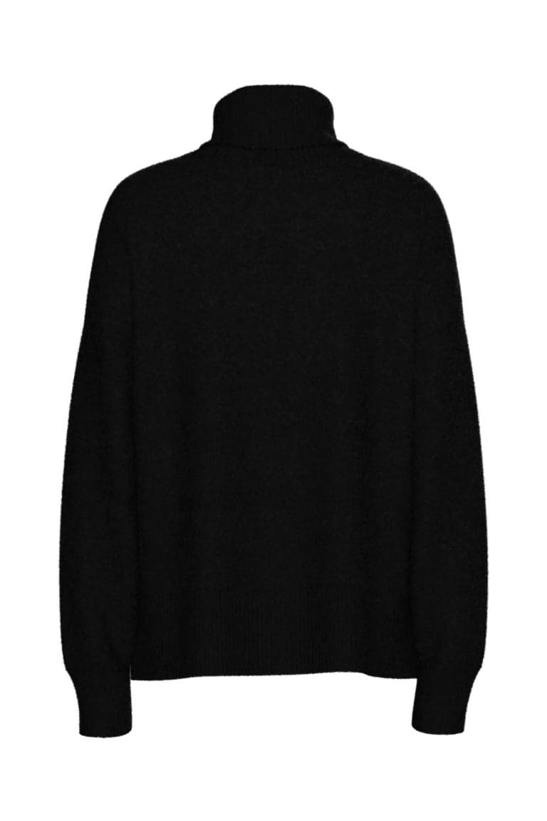 pull col roulé malou noir Pieces