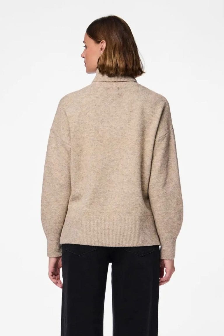 pull col roulé malou taupe Pieces