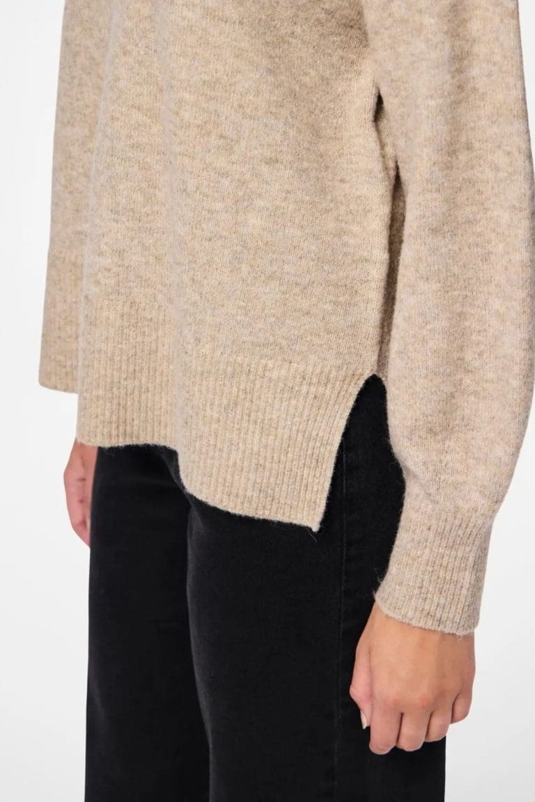 pull col roulé malou taupe Pieces