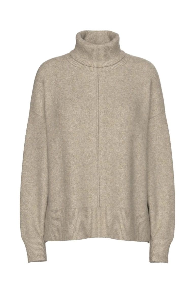 pull col roulé malou taupe Pieces