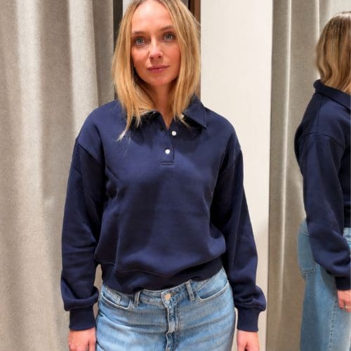 sweat polo pcchilli bleu marine Pieces