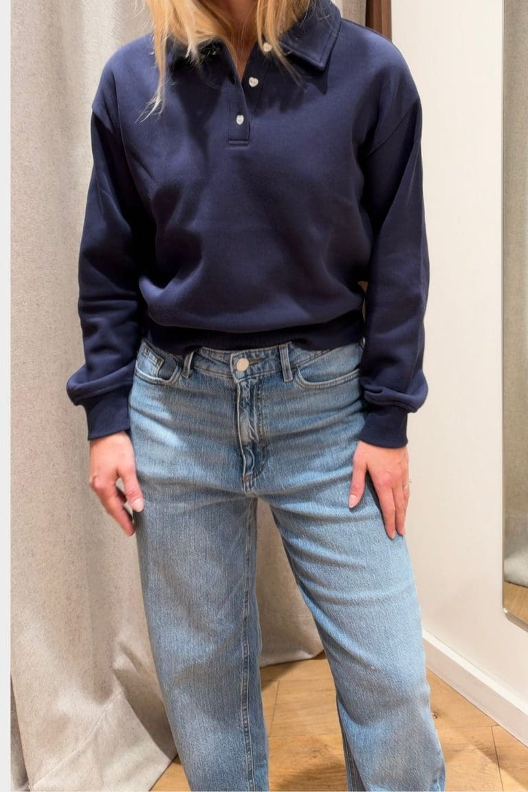 sweat polo pcchilli bleu marine Pieces
