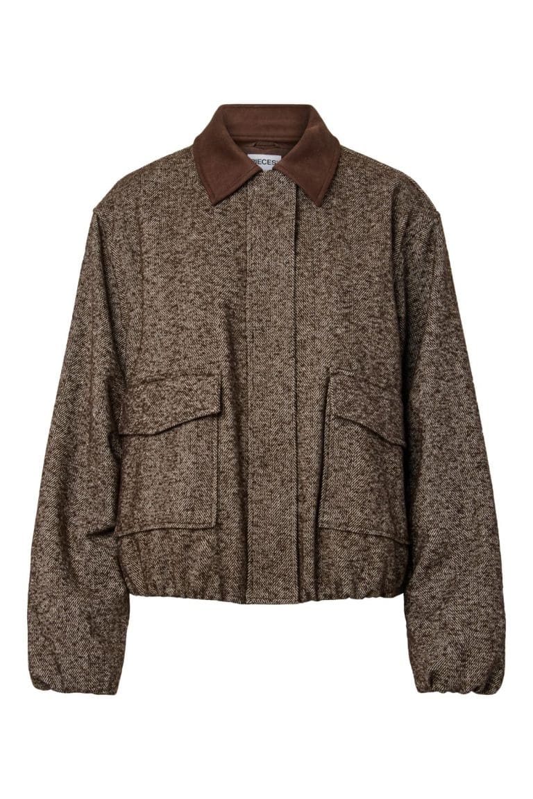 veste pcalberte marron Pieces